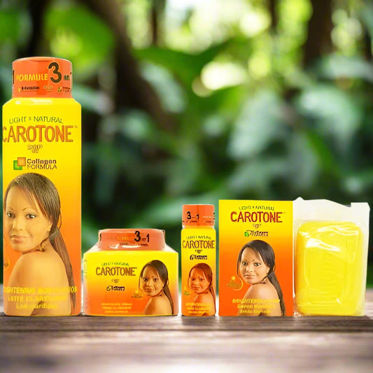 Carotone Set (Lotion 500 ml + Cream 135ml + Oil + Soap)